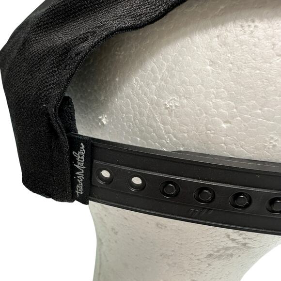 TravisMathew Magico Hat Black Gray Stripe Golf Flexfit Snapback Structured - Picture 5 of 9